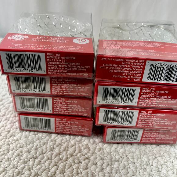 LED Mesh Rope Micro Lights White Battery Operated DT Christmas Decor Lot of 8 - Picture 2 of 2